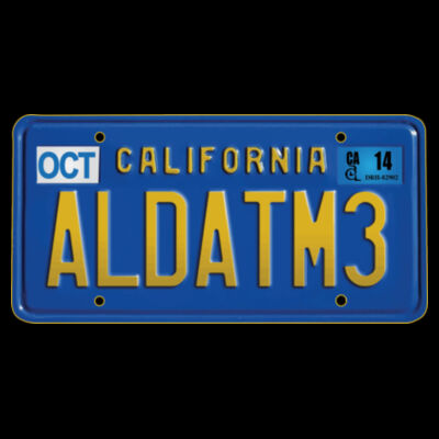 ADT CALI PLATE - BLUE - PREMIUM UNISEX PULLOVER HOODIE - BLACK Design