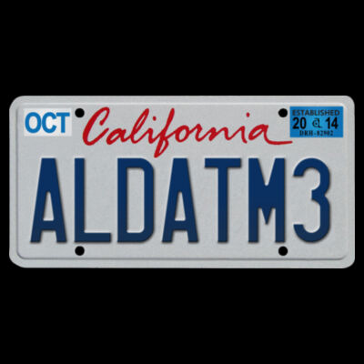 ADT CALI PLATE - WHITE - PREMIUM UNISEX PULLOVER HOODIE - BLACK Design