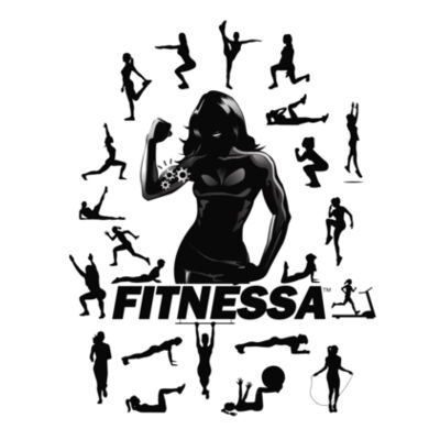 FITNESSA - PREMIUM WOMEN'S RACERBACK TANK TOP - WHITE Design