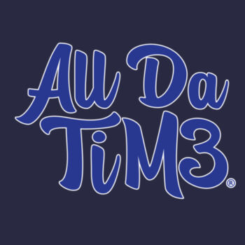 ALL DA TIME SCRIPT - PREMIUM MEN'S S/S TEE - NAVY BLUE Design