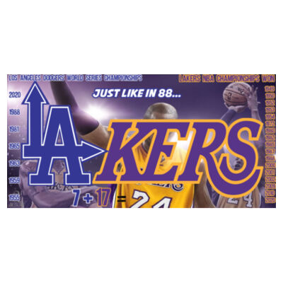 LAKERS / DODGERS - PREMIUM MEN'S S/S TEE - WHITE Design