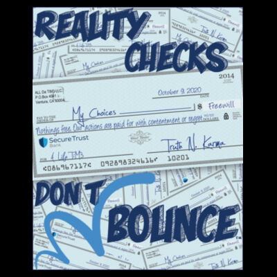 REALITY CHECKS - PREMIUM MEN'S S/S TEE - BLACK Design