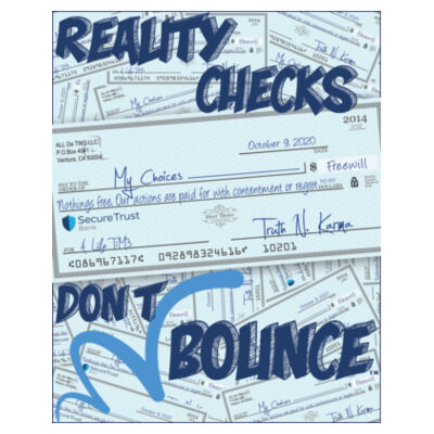 REALITY CHECKS - PREMIUM LADIES S/S TEE - WHITE Design