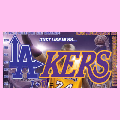 LAKERS / DODGERS - PREMIUM LADIES S/S TEE - PINK - GWCKZ7 Design