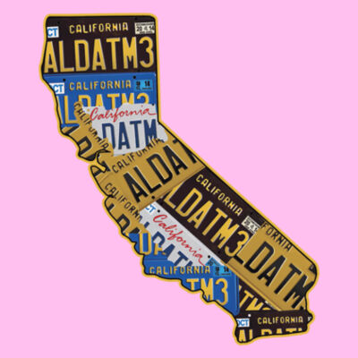 CALI PLATES - PREMIUM LADIES S/S TEE - PINK - CDA5TP Design