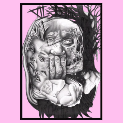 CRADLE 2 DA GRAVE - PREMIUM LADIES S/S TEE - PINK - GFJNB3 Design