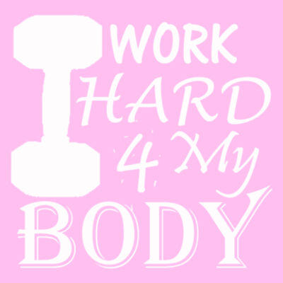 I WORK HARD - PREMIUM LADIES S/S TEE - PINK - P3GWYK Design