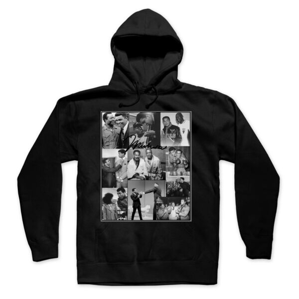 ALI COLLAGE - PREMIUM UNISEX PULLOVER HOODIE - BLACK Thumbnail