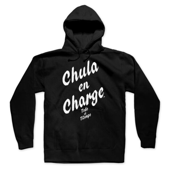 CHULA EN CHARGE - PREMIUM UNISEX PULLOVER HOODIE - BLACK Thumbnail
