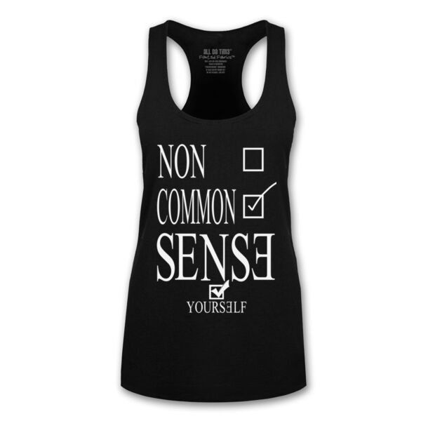 CHECK YOURSELF - PREMIUM LADIES RACERBACK TANK TOP - BLACK Thumbnail