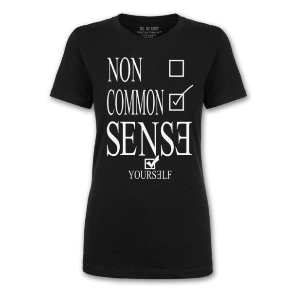 CHECK YOURSELF - PREMIUM LADIES S/S TEE - BLACK Thumbnail