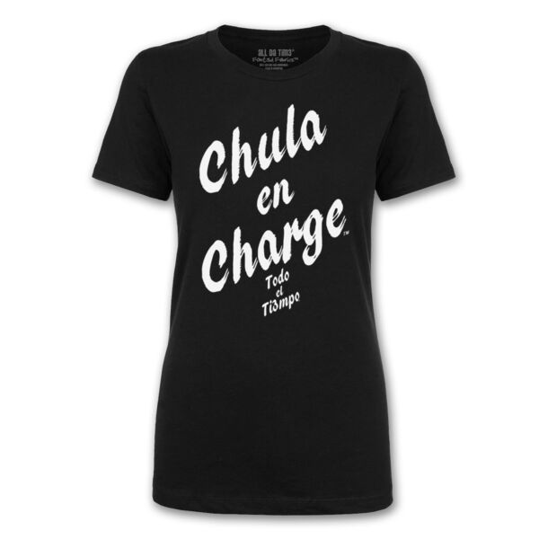 CHULA EN CHARGE - PREMIUM LADIES S/S TEE - BLACK Thumbnail