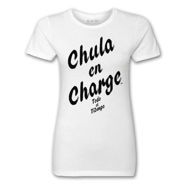 CHULA EN CHARGE - PREMIUM LADIES S/S TEE - WHITE Thumbnail
