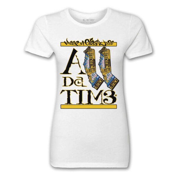 ADT CALI INVERT - PREMIUM LADIES S/S TEE - WHITE Thumbnail