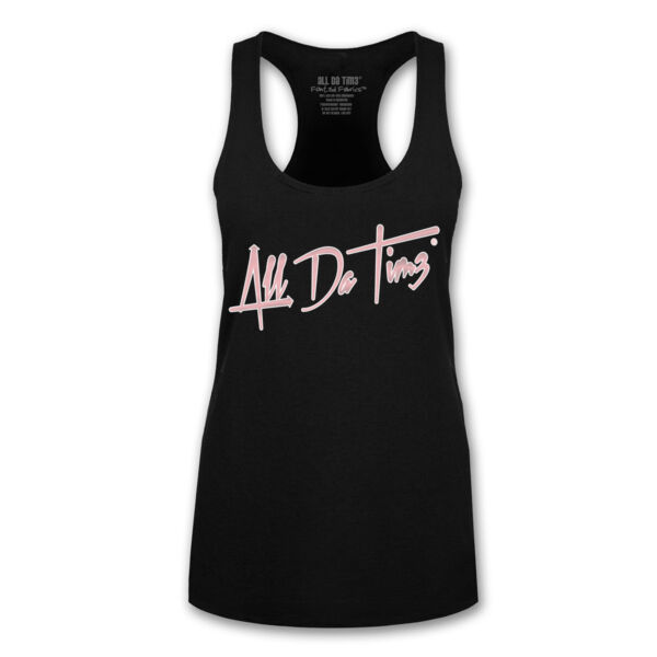 ADT SCRIPT - PREMIUM LADIES RACERBACK TANK - BLACK Thumbnail