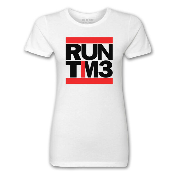 RUN TIME - PREMIUM LADIES S/S TEE - WHITE Thumbnail