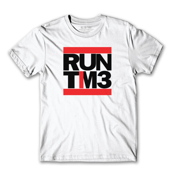 RUN TIME - PREMIUM MEN'S S/S TEE - WHITE Thumbnail