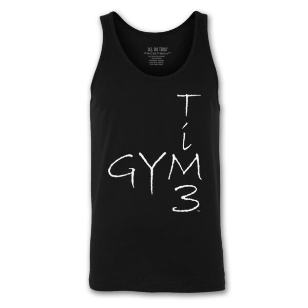 GYM TIM3 - PREMIUM MEN'S TANK TOP - BLACK Thumbnail