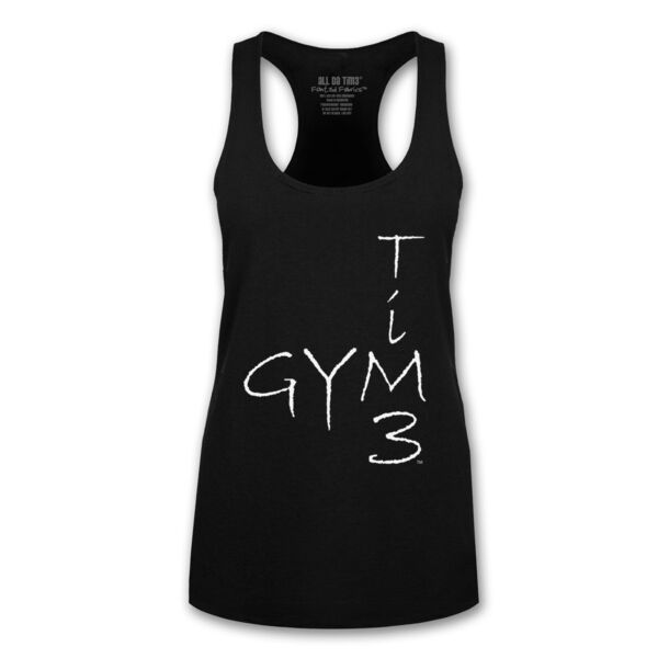 GYM TIM3 - PREMIUM WOMEN'S RACERBACK TANK - BLACK Thumbnail