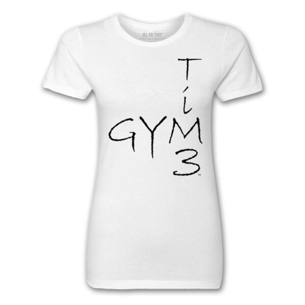 GYM TIM3 - PREMIUM WOMEN'S S/S TEE - WHITE Thumbnail