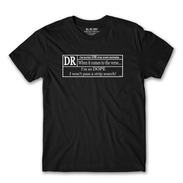 DR FOR DOPE RHYMER - PREMIUM UNISEX S/S TEE - BLACK Thumbnail