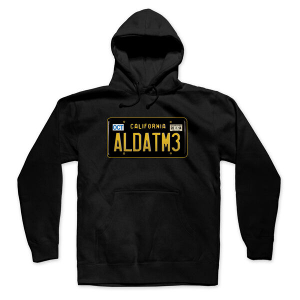 ADT CALI PLATE - BLACK - PREMIUM UNISEX PULLOVER HOODIE - BLACK Thumbnail