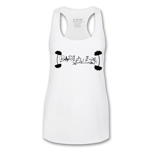 BARbelleza - PREMIUM WOMEN'S RACERBACK TANK TOP - WHITE Thumbnail