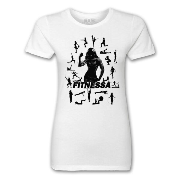 FITNESSA - PREMIUM WOMEN'S S/S TEE - WHITE Thumbnail