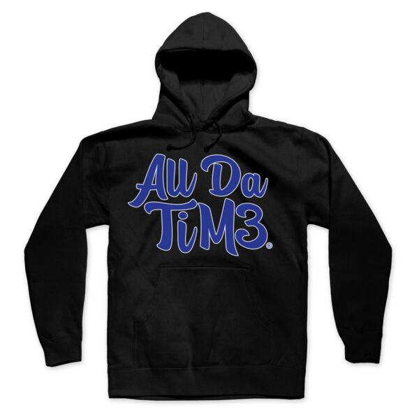 ALL DA TIME SCRIPT - PREMIUM UNISEX PULLOVER HOODIE - BLACK Thumbnail