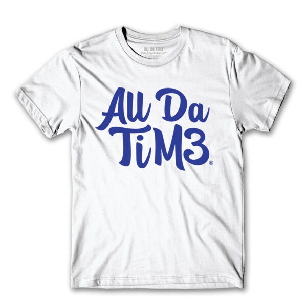 ALL DA TIME SCRIPT - PREMIUM MEN'S S/S TEE - WHITE Thumbnail