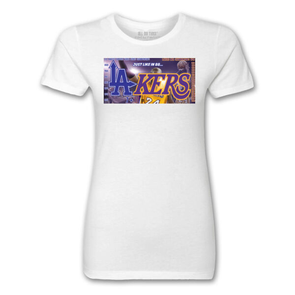 LAKERS / DODGERS - PREMIUM LADIES S/S TEE - BLACK Thumbnail
