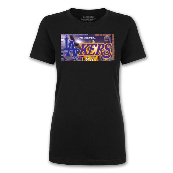 LAKERS / DODGERS - PREMIUM LADIES S/S TEE - BLACK Thumbnail
