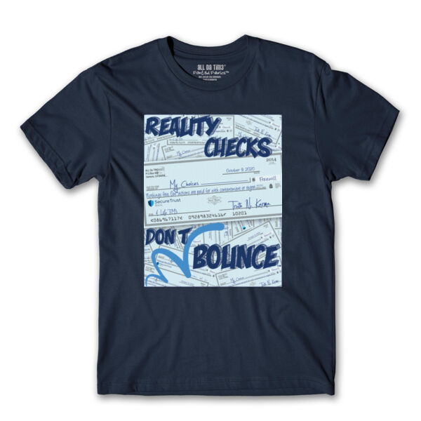 REALITY CHECKS - PREMIUM MEN'S S/S TEE - NAVY BLUE Thumbnail