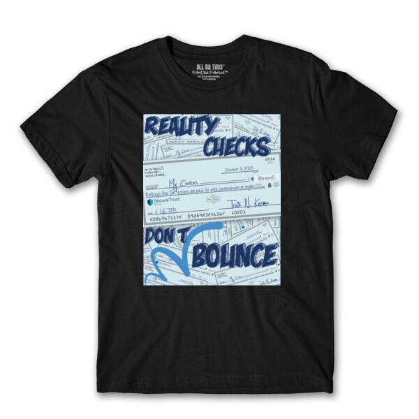 REALITY CHECKS - PREMIUM MEN'S S/S TEE - BLACK Thumbnail