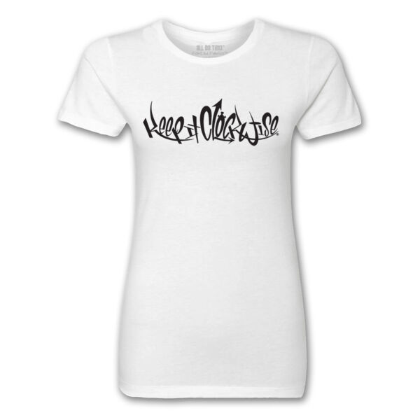 KEEP IT CLOCKWISE - PREMIUM LADIES S/S TEE - WHITE Thumbnail