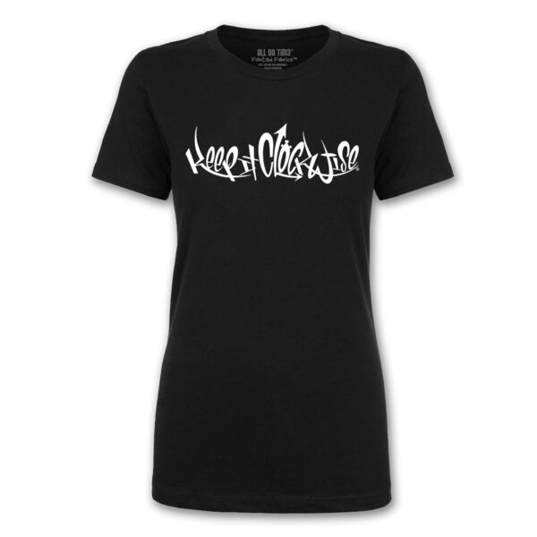 KEEP IT CLOCKWISE - PREMIUM LADIES S/S TEE - BLACK Thumbnail