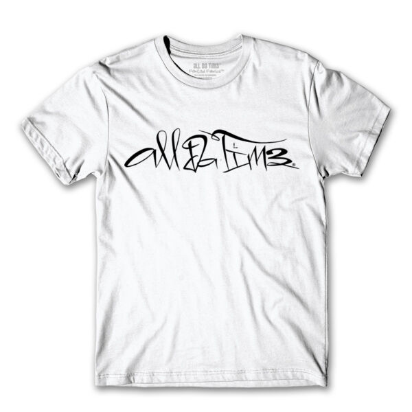ALL DA TIM3 SCRIPT - PREMIUM MEN'S S/S TEE - WHITE Thumbnail