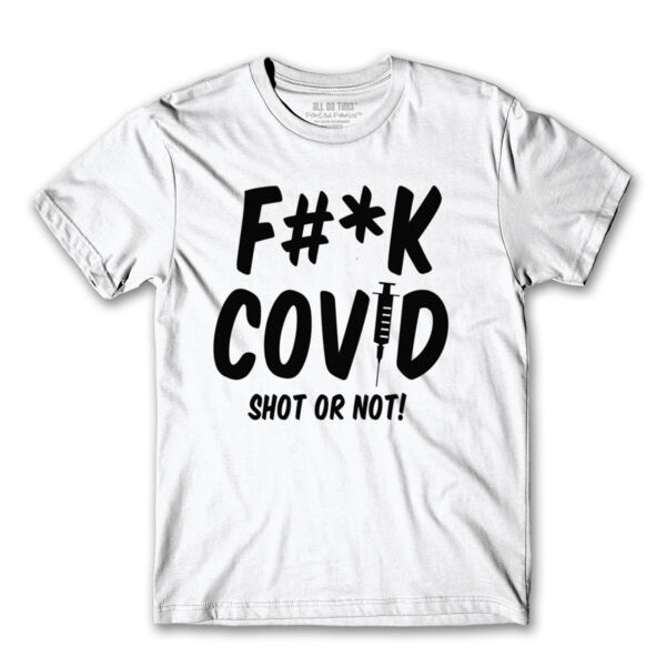 F#*K COVID - PREMIUM MEN'S S/S TEE - WHITE - N54U7D Thumbnail