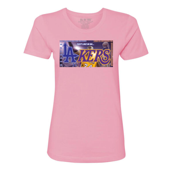 LAKERS / DODGERS - PREMIUM LADIES S/S TEE - PINK - GWCKZ7 Thumbnail