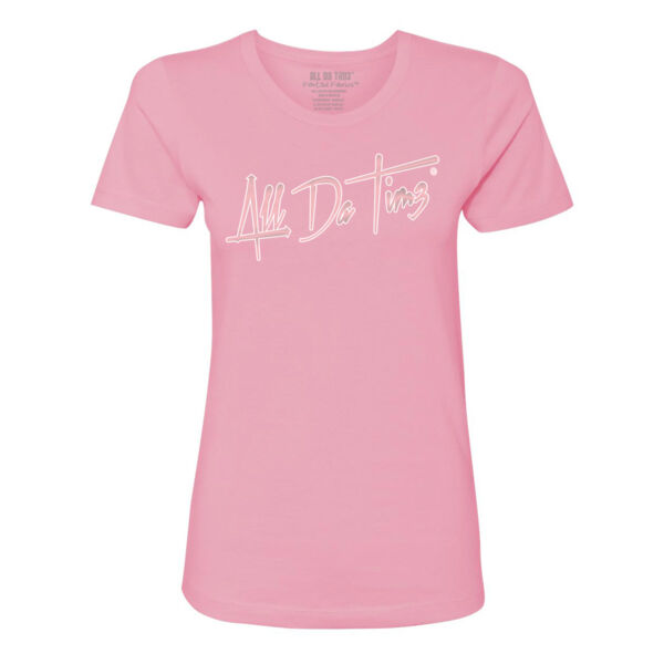 ADT SCRIPT - PREMIUM LADIES S/S TEE - PINK - BVM1QG Thumbnail