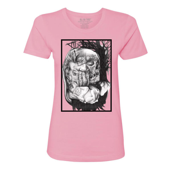 CRADLE 2 DA GRAVE - PREMIUM LADIES S/S TEE - PINK - GFJNB3 Thumbnail